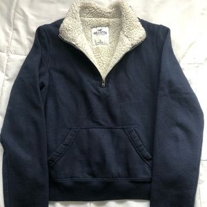 Hollister Sherpa jacket half zip